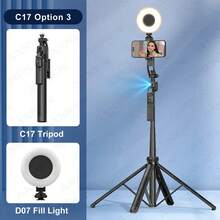 AXNEN 3-In-1 Aluminum Alloy Bluetooth Selfie Stick With Auto Face Tracking Tripod For Smartphones, 360° Rotatable With Wireless Remote And Phone Holder, Compatible With IPhone 16/15/14/13/12 Pro, Android Phones, Black - Multicolor - View 14