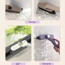 1pc Multi-Function Bathroom Gap Cleaning Brush, 2-In-1 Rotatable Design, 360° V-Shaped Stiff Bristles, Deep Cleaning Tile Edges And Gaps; Suitable For Bathroom, Kitchen Grime Cleaning, Efficiently Handles Various Narrow Gaps And Dead Corners, Essential Practical Tool For Home Deep Cleaning - Multicolor - View 9