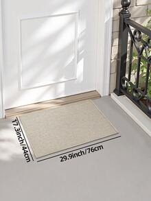 Polyester Material Minimalist Modern Style Fashion Woven Pattern Anti-Slip Easy To Clean Soothing Foot Pressure Relief Wear-Resistant Scratch-Resistant Waterproof Suitable For Kitchen Functional Floor Mat-1PC - Khaki - View 16