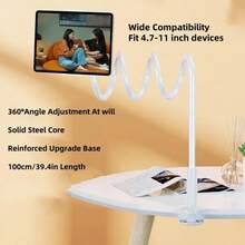 360° Rotating Tablet & Phone Stand, Spiral Base, Tiltable Placement, Suitable For Bedside Phone & Tablet, Compatible With IPhone, Android Phones, Birthday Gift For Family & Friends, 360° Rotation, Tiltable Placement - Multicolor - View 3