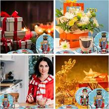 Merry Christmas DIY Diamond Painting Coaster Set, Christmas Nutcracker Element, Suitable For Beginners, Adult Painting Crafts And Sewing Supplies, Home Decor And Party Small Gift Toys, Christmas Gifts - Multi-color/QY49 - View 7