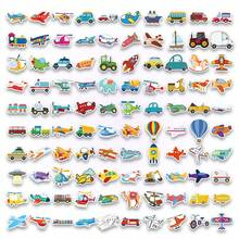 100/200pcs Vehicle Stickers For Water Bottles, Cartoon Truck Cars Airplanes Stickers For Laptops Phones Luggage Envelope, Vinyl Waterproof Stickers Pack For Students Teens - Multicolor - View 9