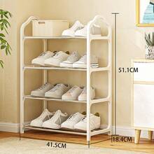 1pc 4-Tier Shoe Rack Storage Organizer, Freestanding Shoe Cabinet, Suitable For Closet, Front Door Entryway And Hallway - Easy To Install And Space-Saving - Multicolor - View 6