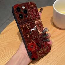 SABR Falcon 印花 2D 圖案創意高級中東夏季清爽伊斯蘭標語水波紋花卉設計，適合長輩、朋友、家人、情侶及自用，生日禮物、節日禮物，黑色啞光軟殼全包覆防塵防水保護殼，相容 iPhone 17/16/15/14/13/12/11/Pro/ProMax/X/XR/XS/XSMax/7/8/Plus 及其他機型 - 彩色 - 查看 2