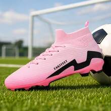 FASTFEET Men Football Shoes - Pink - View 3