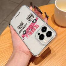 1pc Racing Pattern Black & Silver Phone Case Compatible With Apple Phones - Multicolor - View 4