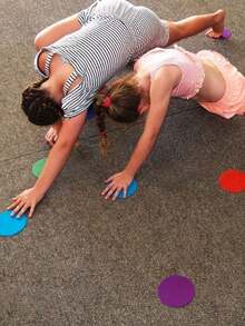 4 Inch Carpet Spot Markers, Fixed Multi-Color Round Dots For Classroom Seating, Suitable For Games And Teachers (6 Colors), Back To School - A - View 2