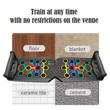 Multifunctional Push-Up Board, Non-Slip Base, Chest Shoulder Back Arm Muscle Training, Portable Strength Training Fitness Equipment, Suitable For Men And Women, Home Gym Indoor Outdoor Workout Sports Gear - Multicolor - View 4