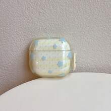 Pink Polka Dot Minimalist Design Earphone Case + Hanging Ring Set Compatible With Apple Pro 2/ Pro/ 4/ 3/ 2 - Baby Blue - View 3
