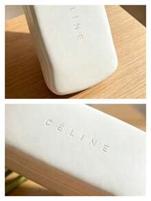 1pc Eyeglasses Case Luxury Hard Shell Fashion Glasses Box Protective Eyewear Storage Designer Accessory For Women Perfect Gift For Her CELINE-GIFT-19 - White - View 5