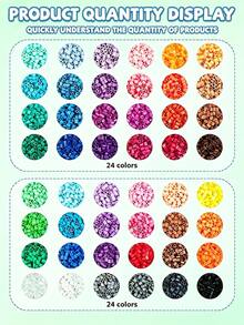 24/48/72/96 Colors Fuse Beads Handmade Kit, Includes Square Pegboard, Multi-Layer Storage Box, Ironing Paper, Keychains, Decorative Accessories And Hanging Rope, DIY Bead Art Handmade Kit, Suitable For Holiday, Celebration, Birthday And Valentine's Day Gifts - DIY Perler Bead Kit - View 9