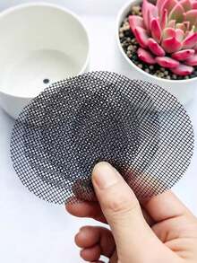 20pcs Flower Pot Hole Mesh Pads, Round Drainage Hole Mesh Sieve, Prevent Soil Loss And Plant Drainage, Bonsai Flower Pot Bottom Mesh Pads - A - View 6