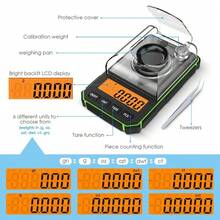 KIT com 4 Mini Balanças Digitais de Alta Precisão Profissional, Medição Exata de 0,001g a 50g, Equipamento Compacto e Versátil para Cozinha, Padaria e Laboratório, sem bateria - cor laranja - Visão 4