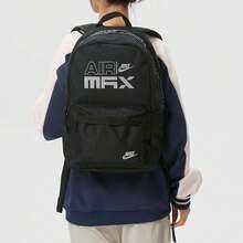 Nike New Large Capacity Travel Backpack Unisex Dual Zipper Compartment Laptop Bag Student Backpack, Size Approx. 44*30*15cm - Black/Silver - View 3