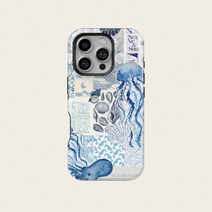 Italian Summer Travel Postmark Phone Case, Compatible With IPhone17 IPhone16 15 14 Plus IPhone13 12 11 Pro Max - 白色6 - 查看 1