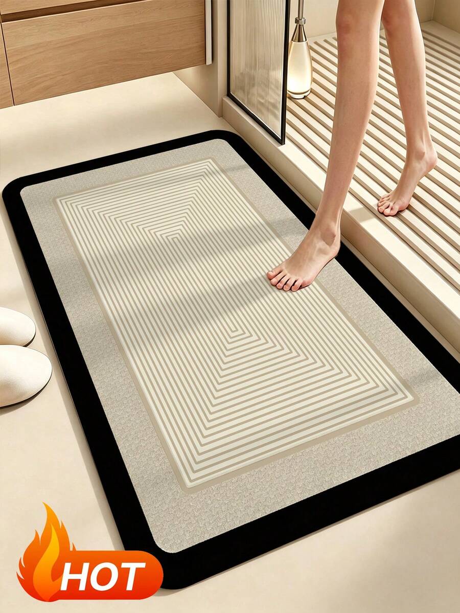 1 miếng thảm đất diatomite, phù hợp cho nhà bếp, phòng tắm và các không gian khác, thấm hút nước nhanh, chống trầy xước, bền màu, nhiều quy cách và kích thước