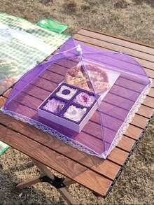 1pc White Foldable Food Cover - Fly & Insect Proof Mesh Cover, Kitchen & Outdoor Sunshade Essential, Pop-Up Mesh Design, Suitable For Parties, Picnics And BBQ; Reusable And Easy To Fold, Helps You Say Goodbye To Kitchen Fruit Flies And Flying Insects - Multicolor - View 15