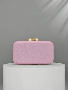1pc Elegant Embroidered Floral Evening Clutch, Fashionable Women's Handbag, Suitable For Parties, Balls, Evening/Banquet, Parties, Weddings - Pink - View 6