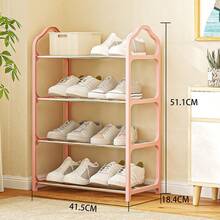 1pc 4-Tier Shoe Rack Storage Organizer, Freestanding Shoe Cabinet, Suitable For Closet, Front Door Entryway And Hallway - Easy To Install And Space-Saving - Multicolor - View 7