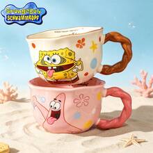 SpongeBob SquarePants 官方 SquarePants 系列陶瓷馬克杯，耐熱多色 IP 馬克杯，大容量隔熱手柄，微波爐適用，咖啡、牛奶與茶杯，適合喬遷與節日禮物，居家、宿舍及戶外使用收藏款 - 彩色 - 查看 2