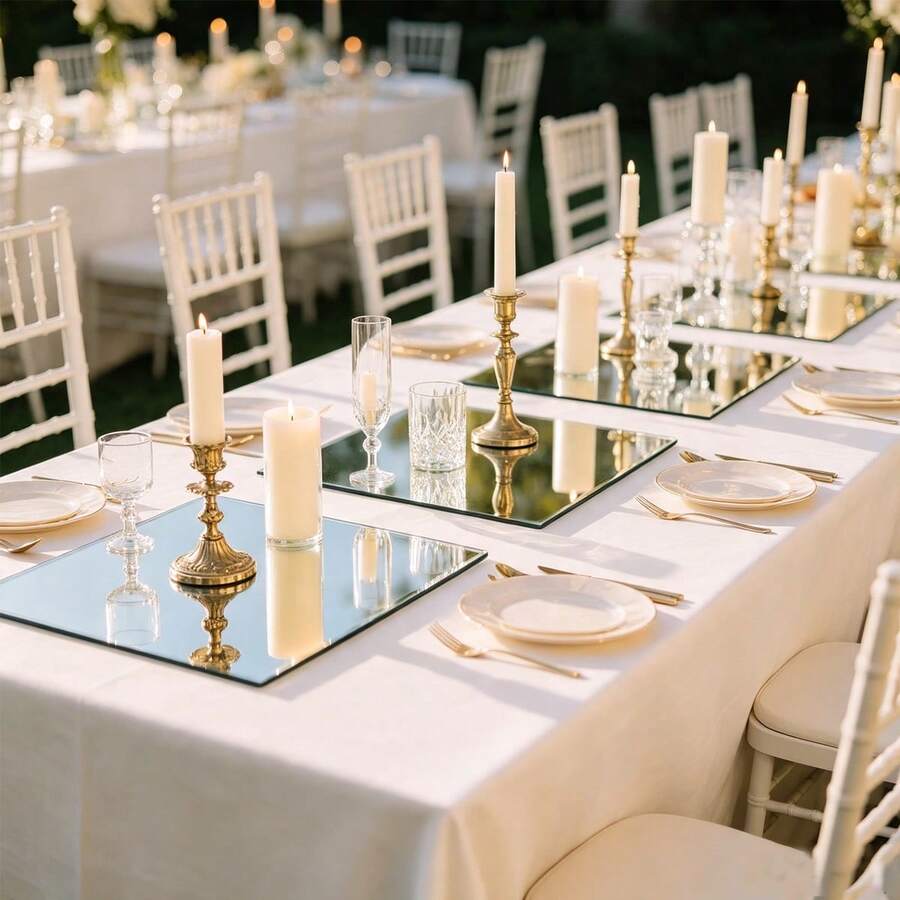4pcs Round Acrylic Mirror Decorative Panels, Suitable For Wedding, Birthday, Anniversary, Christmas And Holiday Decoration, Can Be Used For Tabletop Decor, Multiple Scenes, Room Decoration And Mirror Material - Multiple Styles - View 1