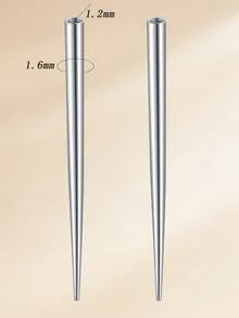 أداة إدخال مخروطية للثقب مع دبابيس إدخال ملولبة وغير ملولبة 14G/16G/18G/20G أداة تطبيق دبوس إدخال أداة مساعدة للتوسيع - فضي - مشاهدة 19