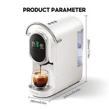 CAFELFFE 6-In-1 Capsule Coffee Machine|20 BAR|Hot & Cold Brewing|Compatible With D*|N*|K* Capsules|ESE|Ground Coffee|Tea|Automatic Pressure Release|Electromagnetic Valve|Visual LCD Panel|7-Level Water Adjustment|600ml Removable Water Tank - UK Plug(220-240V) - View 2