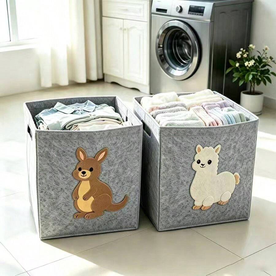 1pc Cartoon 3D Storage Box, Large Capacity Versatile Open Top Container, No Lid For Easy Access, Multi-Purpose Household Organizer For Clothes Toys Miscellaneous Items, Keep Bedroom Closet Dorm Office Tidy, Holiday Decoration Storage Box - Multicolor - View 1