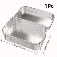 1Pc/2/3/4/6Pcs Flip Top Metal Box, Portable Small Container, Mini Storage Box For Drawing Pins, Beads, Earrings And Jewelry Crafts - Multicolor - View 16