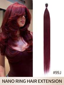 Nano Ring Hair Extensions Human Hair, 16-22 Inch, 25g 25 Strands, Cold Fusion Extensions, Low Visibility Nano Beads, Seamless Blend For Length And Volume With Hair For Women, Perfect For Daily, Party And Wedding Hairstyles - Multicolor - View 33