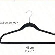 1pc Premium Flocked Hanger, Non-Slip Thin Flocked Felt Hanger, Sturdy Heavy Duty Coat & Suit Hanger, Closet Storage Organizer - Multicolor - View 3