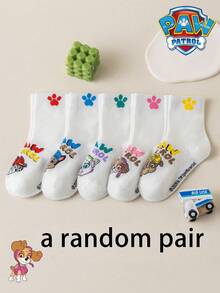 1/5/10 Pairs Paw Patrol Kids Socks Cute Puppy Paw Print Winter Mid-Calf Socks Fun Christmas Gift Children Socks - Multicolor - View 15