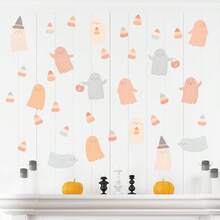 1 set Stiker Dinding Hantu Halloween, Kertas Perekat, Cocok untuk Dekorasi Rumah, Dekorasi Kamar, Dekorasi Dinding, Bahan PVC Tahan Air, Dapat Dilepas - Perekat diri - View 2