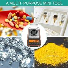KIT com 4 Mini Balanças Digitais de Alta Precisão Profissional, Medição Exata de 0,001g a 50g, Equipamento Compacto e Versátil para Cozinha, Padaria e Laboratório, sem bateria - cor laranja - Visão 9