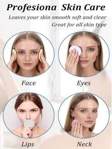 8/5/1pc Facial Cleansing Makeup Remover Pads, Soft And Comfortable, Suitable For Facial Cleansing, Washable And Reusable, Multiple Colors Available - Multicolor - View 3