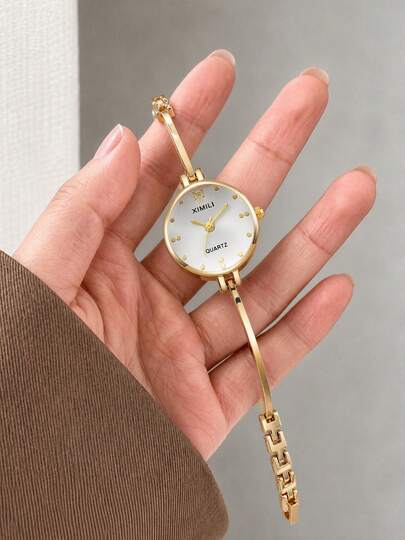 1 Reloj de pulsera para mujer, un elegante y único reloj de esfera pequeña para uso diario, con un estilo casual de moda y glamuroso - perfecto como regalo de vacaciones