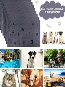1pc Thickened Extra Large Microfiber Quick Dry Bath Towel, Soft Absorbent Bath Towel For Cats And Dogs - Multicolor - View 4