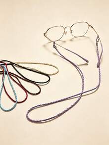 6pcs Premium Faux Leather Eyeglass Straps - Adjustable, Durable Glasses & Reading Glasses Lanyards In Assorted Colors With Metal Clasps - Multicolor - View 3