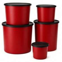 Kitchen Storage Set - Red - View 2