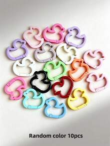 10/20/50/100 piezas Llaveros con forma de pato de colores, distribución de colores aleatoria, adecuados para manualidades, anillos de llaves y decoración de llaveros - Llavero de pato - Ver 11