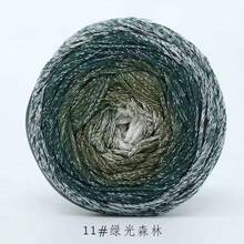 200g Galaxy Gradient Glitter Yarn, Handmade Crochet Material, Cotton Yarn, Gradient DIY Round Hollow Cotton Yarn For Bags - 1 Piece - View 15