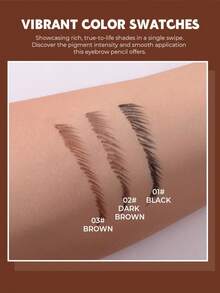 beauty glazed 3件組眉筆與眼線筆套組，防水長效，細膩柔軟，抗暈染，精準勾勒眼妝眼筆 - B191-3件組(01#,02#,03#) - 查看 7