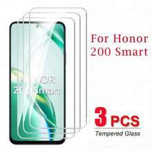 3pcs/Pack For Honor 600/600 Pro/600 Lite/400/400 Smart/400 Lite/200 Smart/200 Lite/X9d/X8d/X8c/X7d/X6c High Definition Tempered Glass Curved 9H Screen Protector Anti-Scratch Anti-Drop Black Frame - Clear - View 14