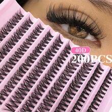 Miss Wink 80/140/200pcs 40D Soft Curly False Eyelashes, 8-16mm Mixed Length, 4/7/10 Rows, 0.07mm Diameter, Lightweight 3D Effect, Create Natural To Bold Makeup Look, Suitable For Daily Wear Or Special Occasions - D - View 7