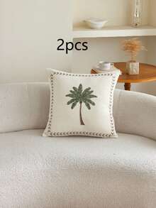 LCUHPCL 1pc Summer Beach Style 3D Embroidered Pillowcase, Home Decor For Sofa, Lounge Chair, Living Room, Car And More - Multicolor - View 15