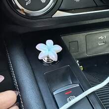 室內裝飾配件，優雅花朵形按鈕，汽車鑰匙保護套，可愛設計，汽車引擎啟動/停止控制桿保護套，通用一鍵啟動點火蓋，保護指甲 - 花卉啟動器裝飾 - 查看 5