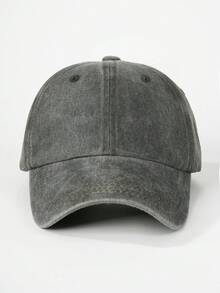 1pc Unisex Vintage Curved Brim Washed Baseball Cap, Solid Color Design, Simple Daily Versatile Item - Multicolor - View 11