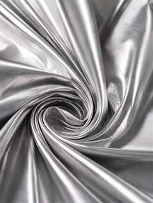 1pc Silver Metallic Elastic Fabric, Shiny Mirror Coating Material, Good Elasticity, Smooth And Soft, Suitable For Stage Costumes, Futuristic Styles, Capes, Fashion Dresses, Photography Props And Artistic Clothing Sewing - Multicolor - View 9