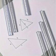 1 pieza Regla triangular transparente minimalista, regla de medición para dibujo, regla triangular 3D, regla de escala 3D para examen y oficina, adecuada para medición de dibujo precisa y uso de oficina, duradera y suave - A - Ver 6