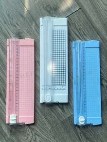 Dual-Direction A4 Paper Cutter, Small Manual Paper Trimmer, Office Multi-Function Portable Paper Cutter With Ruler, Desktop Paper Cutting Tool, Random Style - A4 Paper Cutter - View 1